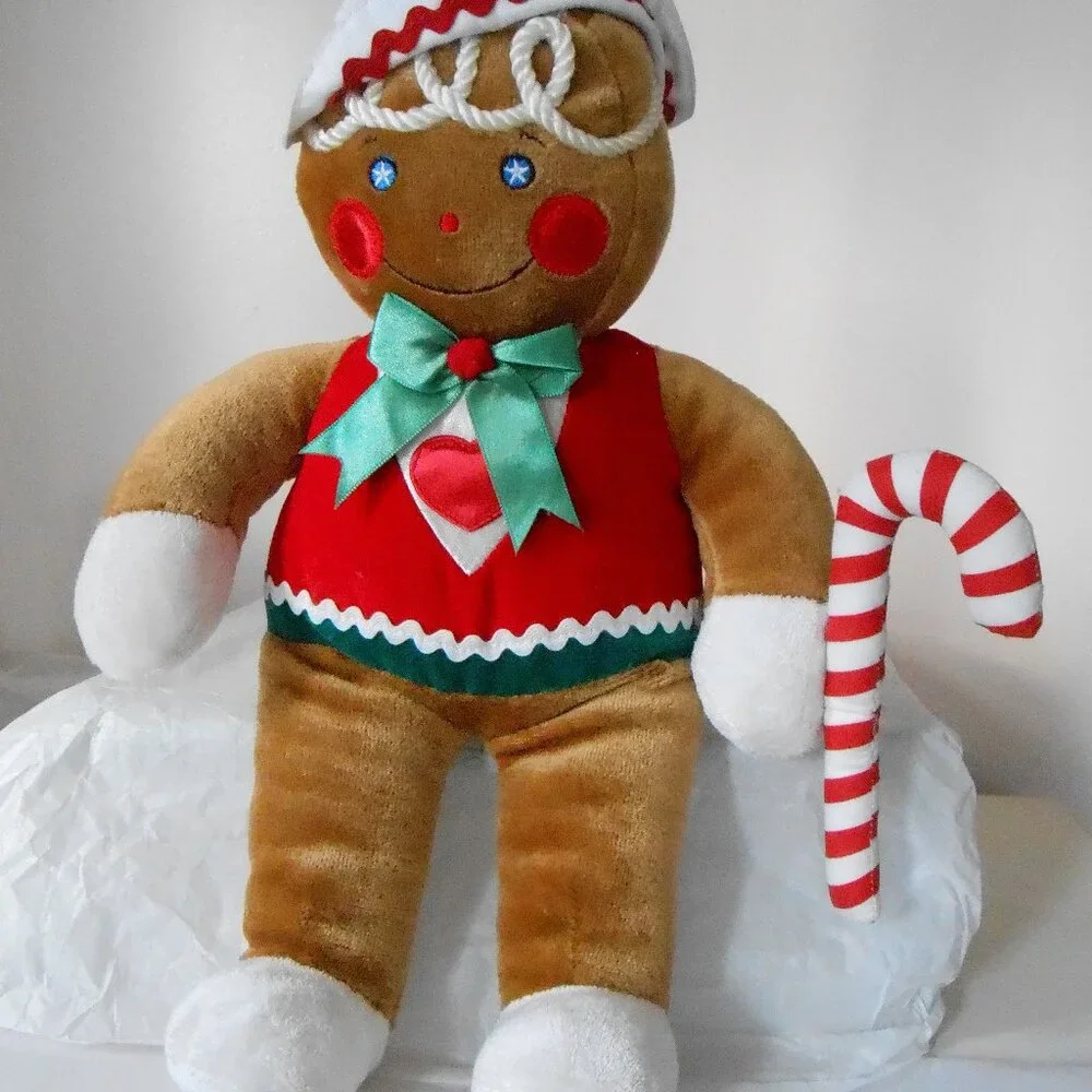 Christmas Gingerbread Man Red Vest Candy Cane 1990 Target Brand Vintage 13
